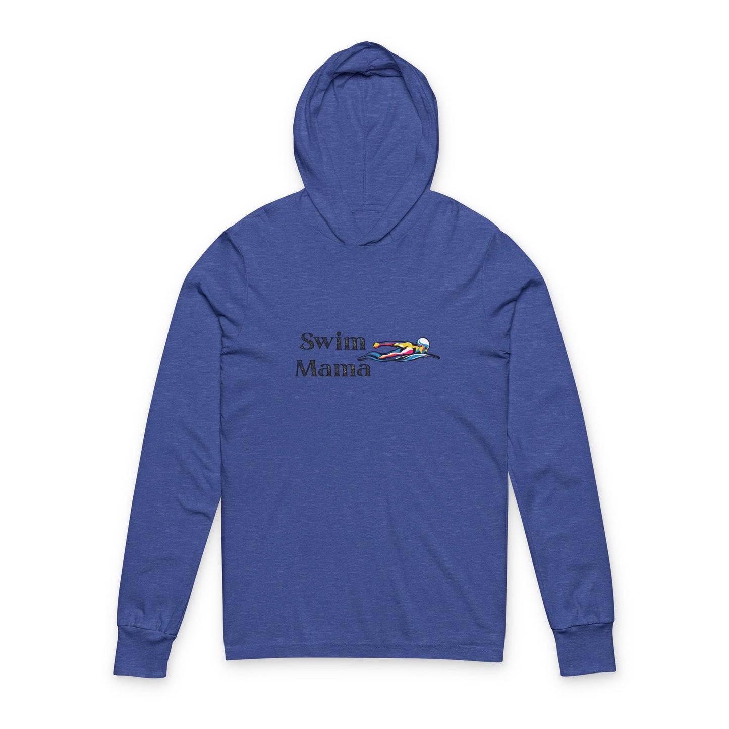 Swim Mama Unisex Hooded Long Sleeve Tee, Great for Mother’s Day, Swim Team Gifts, Fitness Apparel, Vacation Wear, Casual Comfort