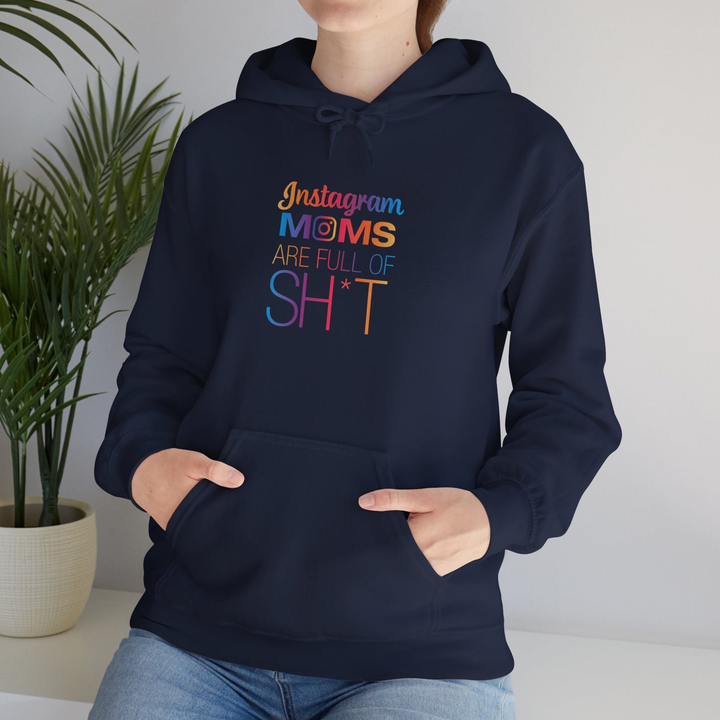 Instagram Moms Hooded Sweatshirt, Funny Mom Gift, Unisex Hoodie, Casual Wear, Gift for Her, Mother's Day Gift, Everyday Comfort