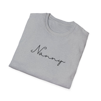 Nanny Softstyle T-Shirt for Caregivers, Gift for Grandparents, Casual Wear, Family Gatherings, Everyday Comfort