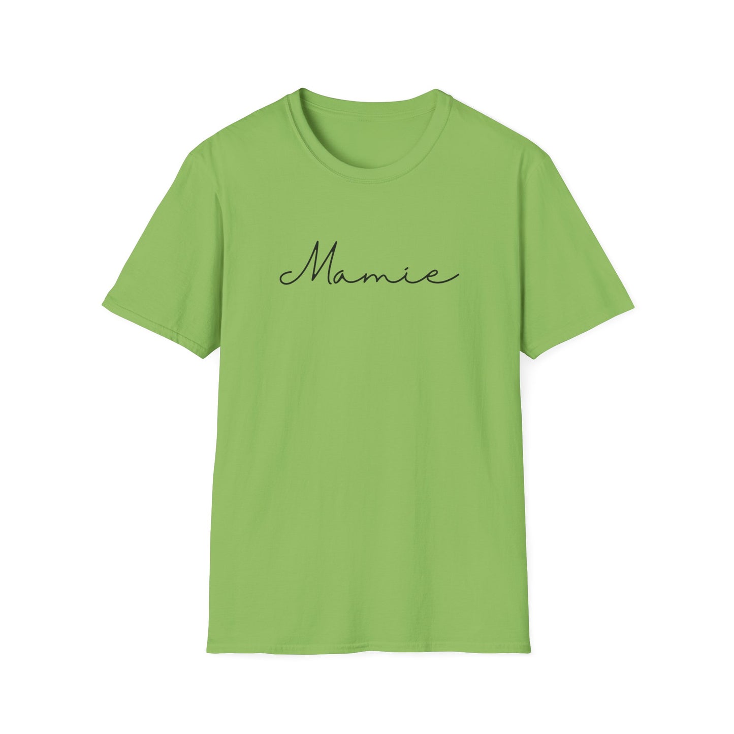 Mamie Unisex Softstyle T-Shirt, Mother's Day Gift, Custom Family T-Shirt, Casual Wear, Birthday Surprise, Comfortable Apparel