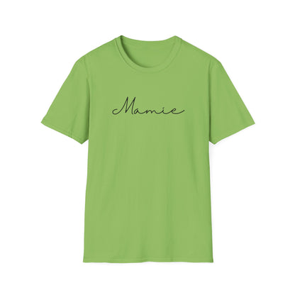 Mamie Unisex Softstyle T-Shirt, Mother's Day Gift, Custom Family T-Shirt, Casual Wear, Birthday Surprise, Comfortable Apparel