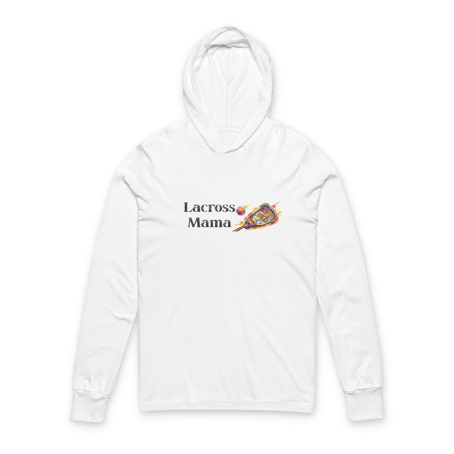 Lacrosse Mama Unisex Hooded Long Sleeve Tee, Sports Apparel, Gift for Moms, Athletic Wear, Casual Comfort