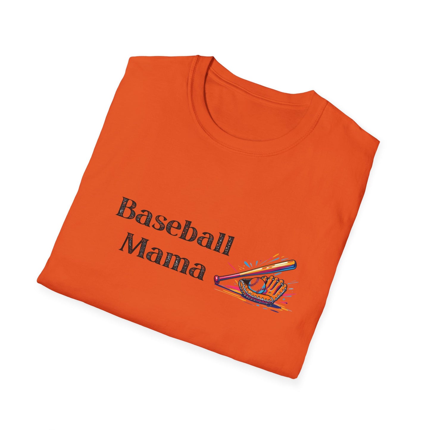 Baseball Mama Unisex Softstyle T-Shirt, Perfect for Game Day, Sports Fan Gift, Mother's Day, Casual Wear, Baseball Enthusiasts