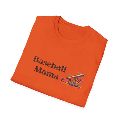 Baseball Mama Unisex Softstyle T-Shirt, Perfect for Game Day, Sports Fan Gift, Mother's Day, Casual Wear, Baseball Enthusiasts