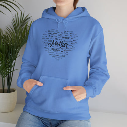 Mother's Day Heart Sweatshirt, Cozy Gift for Mom, Unisex Hoodie, Mother's Love Apparel, Family Celebration Wear, Heartfelt Gift Idea