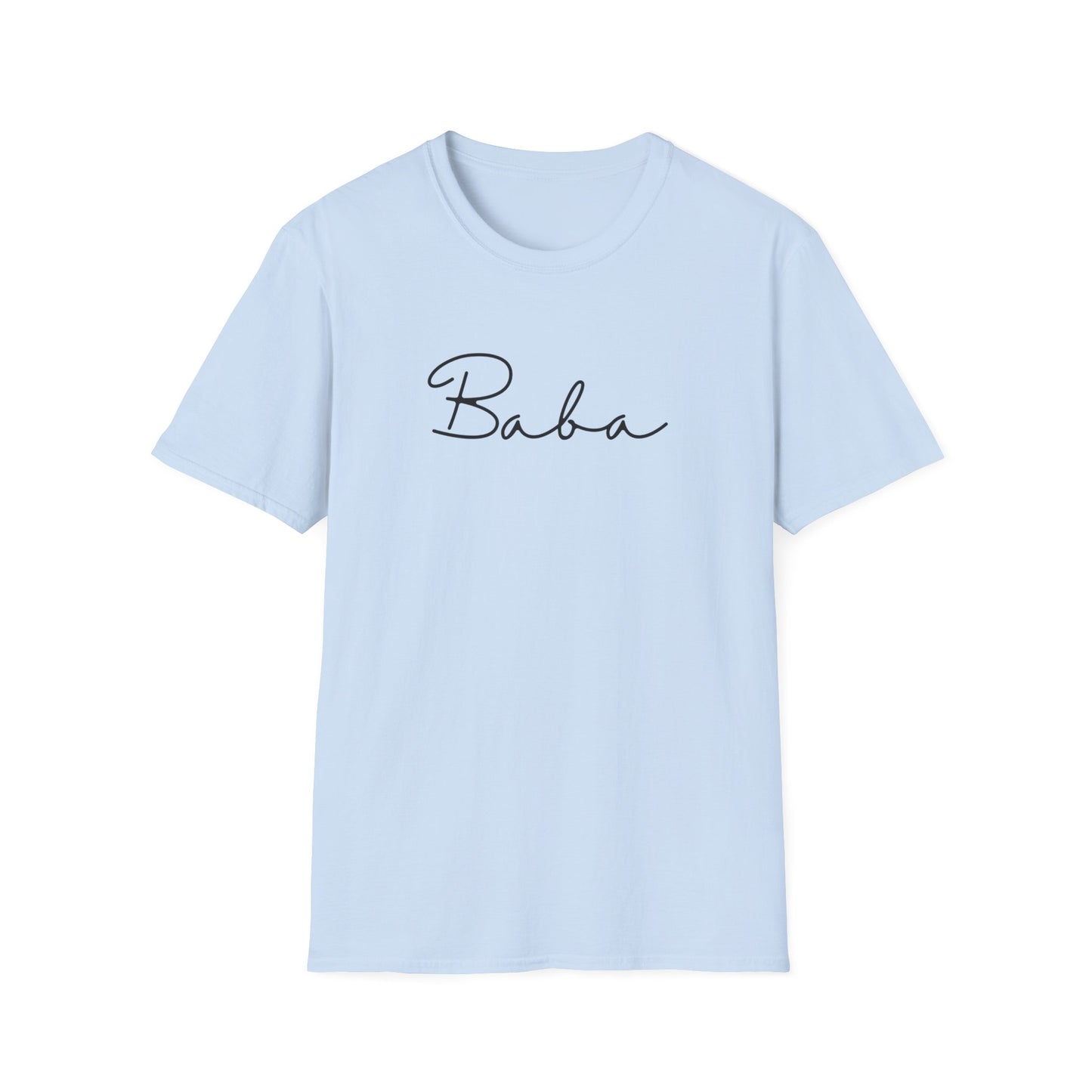 Baba Unisex Softstyle T-Shirt, Perfect Gift for Family Gatherings, Cute Baba Shirt, Celebrations, Cozy Casual Wear