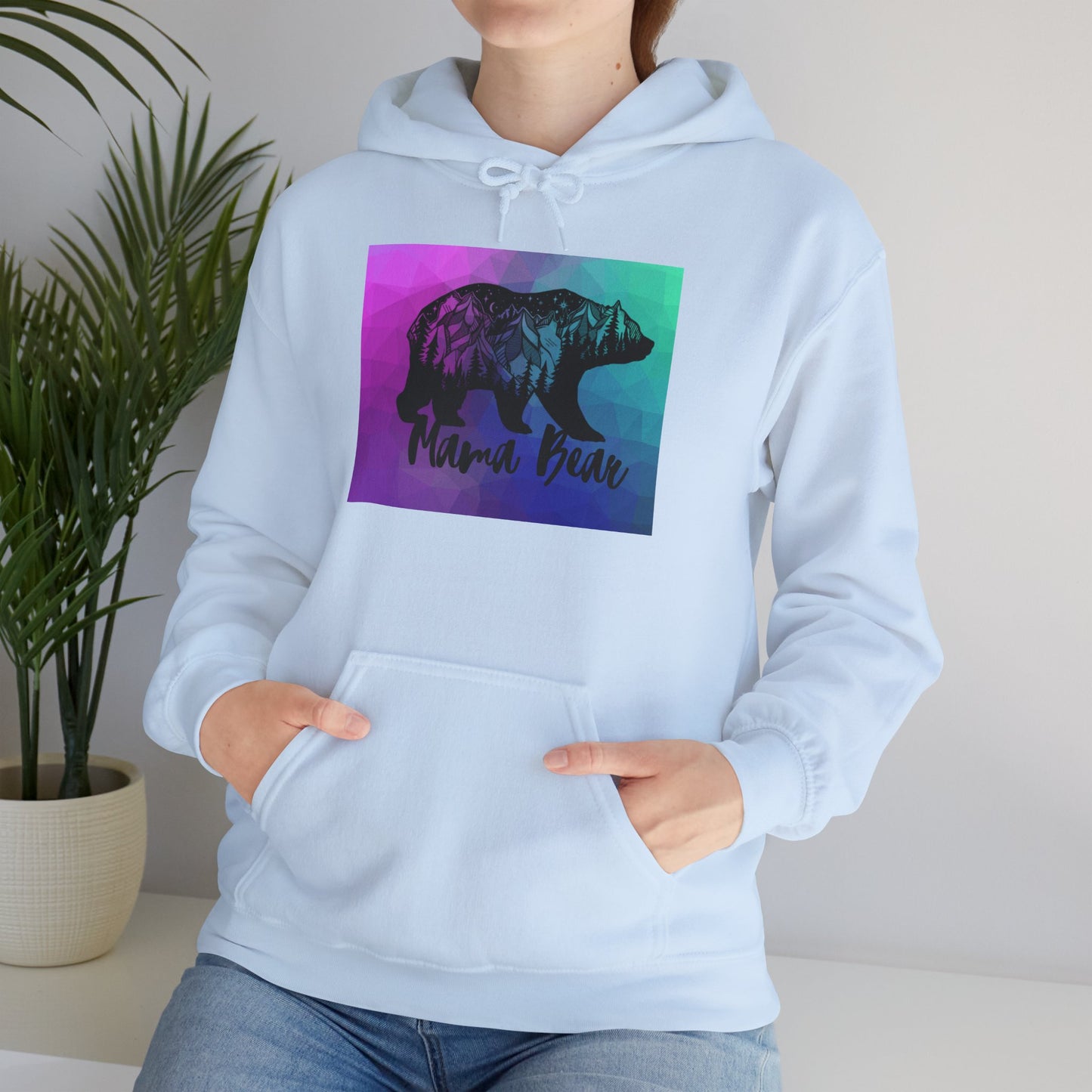 Nature-Inspired Bear Graphic Hoodie, Cozy Wildlife Sweatshirt, Unisex Hooded Top, Gift for Animal Lovers, Outdoor Apparel