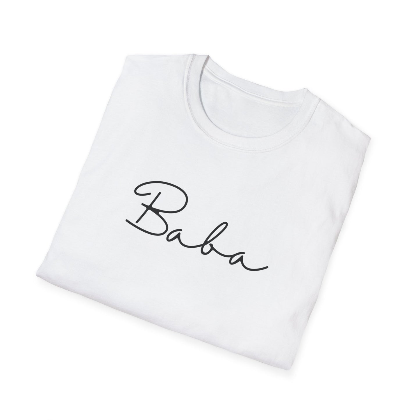 Baba Unisex Softstyle T-Shirt, Perfect Gift for Family Gatherings, Cute Baba Shirt, Celebrations, Cozy Casual Wear