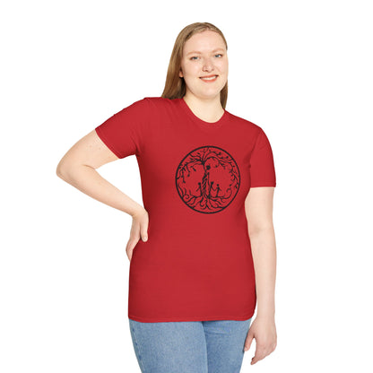 Tree of Life Three Children Unisex Softstyle T-Shirt, Eco-Friendly Gift, Casual Wear, Tree Design Tee, Unique Graphic Shirt