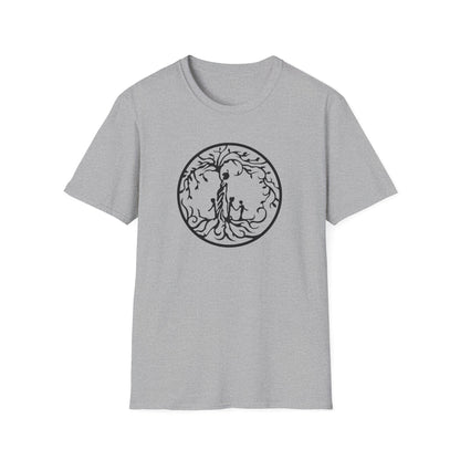 Tree of Life Three Children Unisex Softstyle T-Shirt, Eco-Friendly Gift, Casual Wear, Tree Design Tee, Unique Graphic Shirt