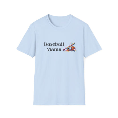 Baseball Mama Unisex Softstyle T-Shirt, Perfect for Game Day, Sports Fan Gift, Mother's Day, Casual Wear, Baseball Enthusiasts
