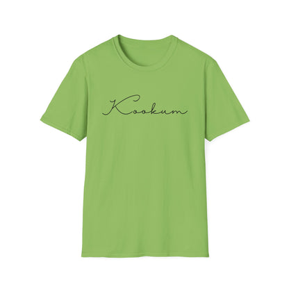 Kookum Unisex Softstyle T-Shirt, Gift for Grandmother, Mother's Day, Comfortable Casual Wear, Family Reunion, Birthday Gift