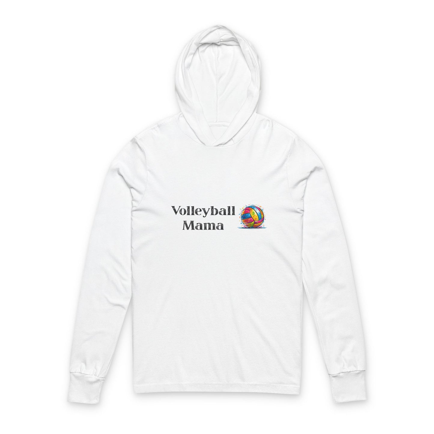 Volleyball Mama Unisex Hooded Long Sleeve Tee - Perfect for Sports, Gift for Moms, Casual Wear, Team Spirit, Beach Days