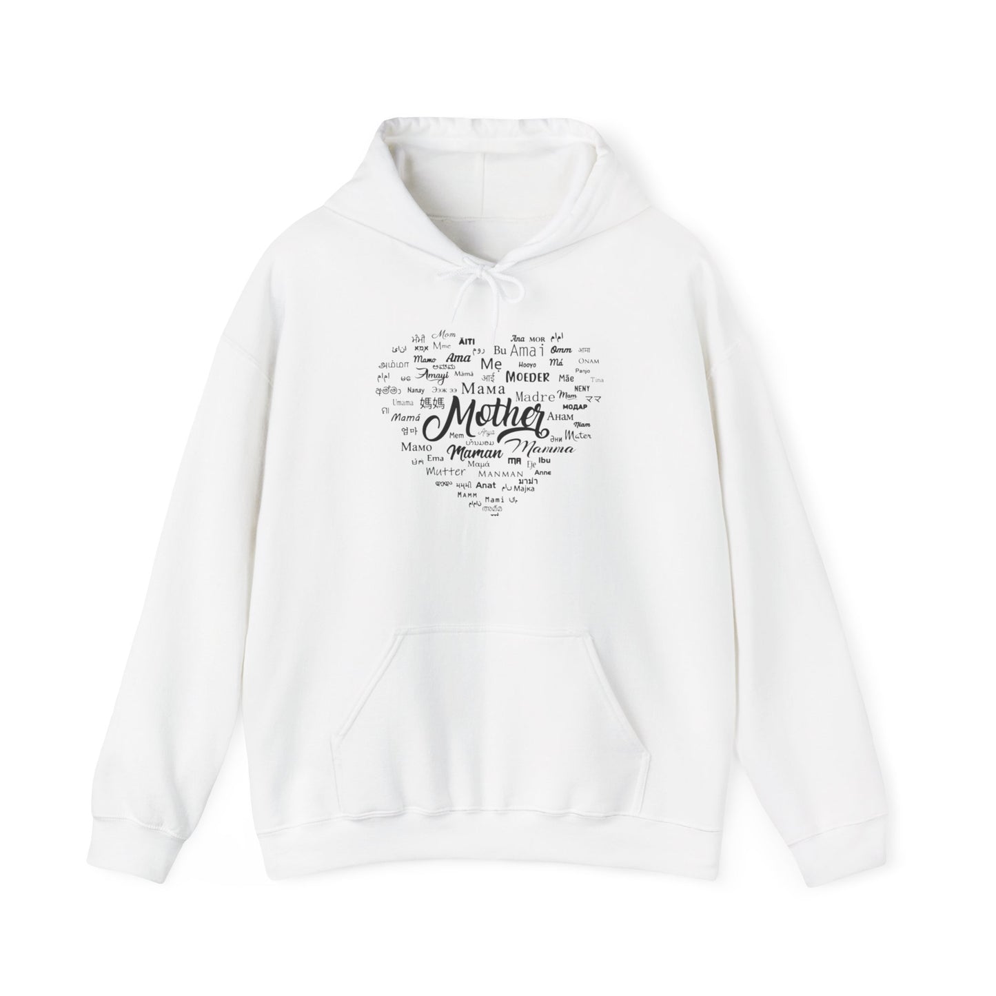 Mother's Day Heart Sweatshirt, Cozy Gift for Mom, Unisex Hoodie, Mother's Love Apparel, Family Celebration Wear, Heartfelt Gift Idea