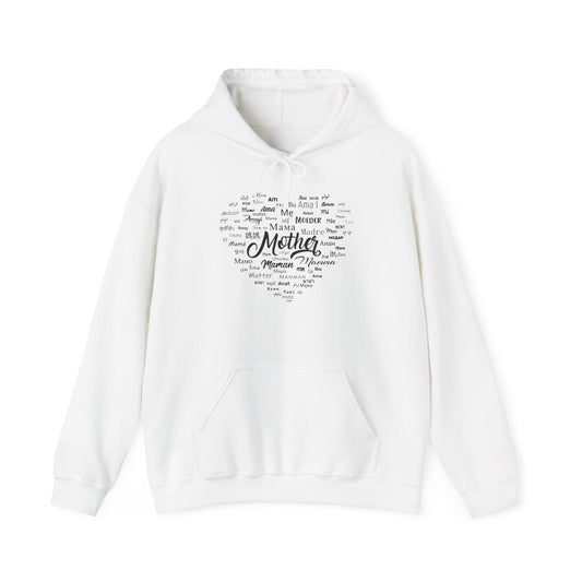 Mother's Day Heart Sweatshirt, Cozy Gift for Mom, Unisex Hoodie, Mother's Love Apparel, Family Celebration Wear, Heartfelt Gift Idea