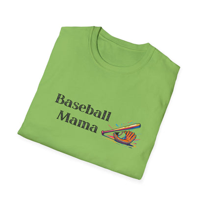 Baseball Mama Unisex Softstyle T-Shirt, Perfect for Game Day, Sports Fan Gift, Mother's Day, Casual Wear, Baseball Enthusiasts