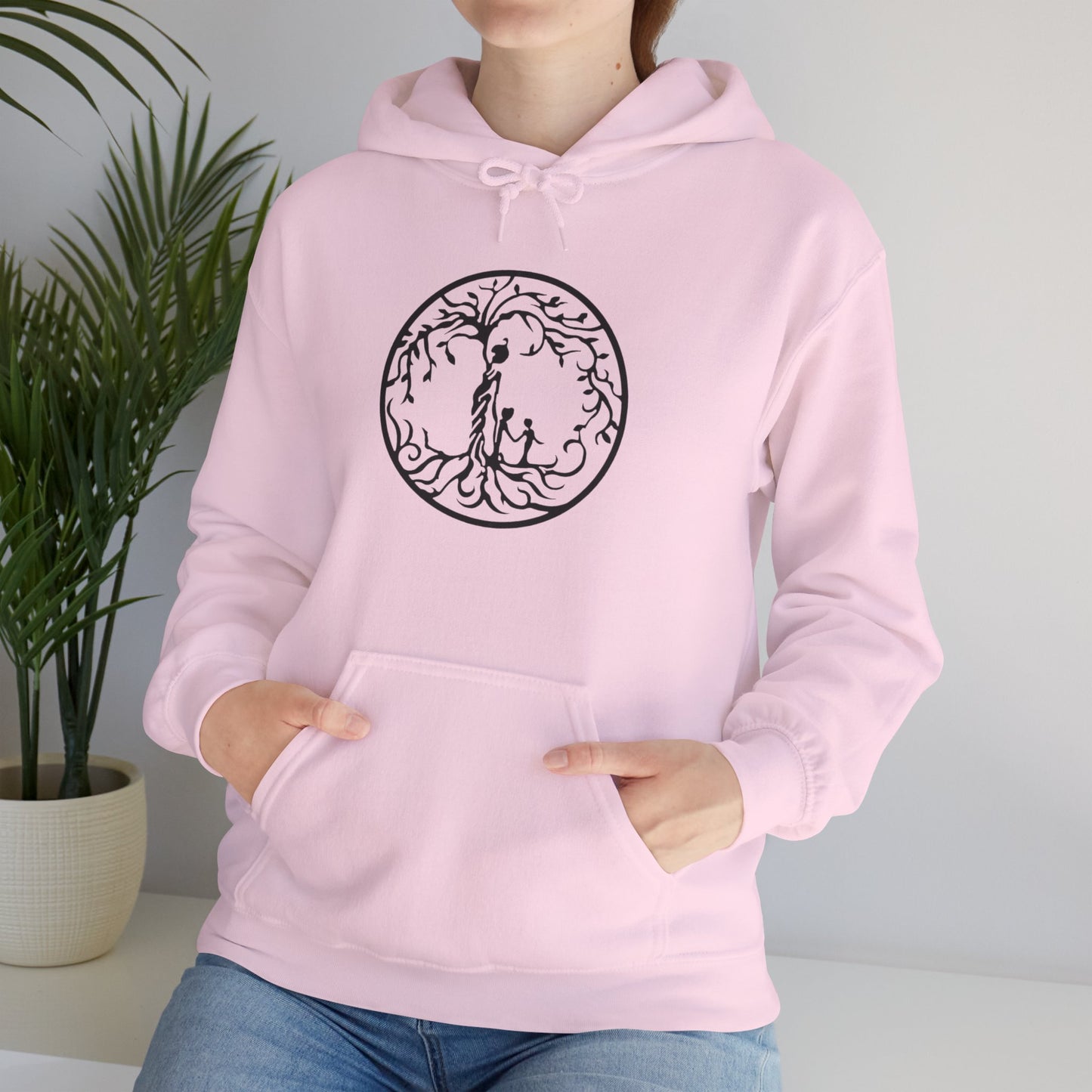 Tree of Life two children Unisex Hooded Sweatshirt | Cozy, Stylish, Perfect Gift, Eco-Friendly Apparel, Annual Gatherings