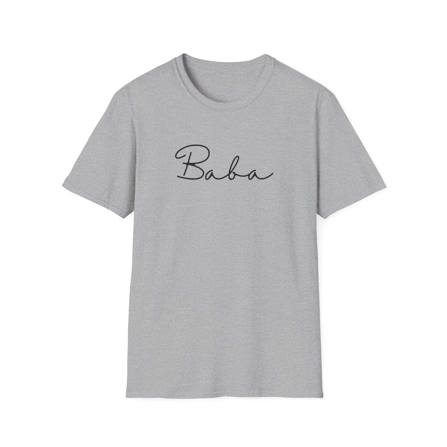 Baba Unisex Softstyle T-Shirt, Perfect Gift for Family Gatherings, Cute Baba Shirt, Celebrations, Cozy Casual Wear