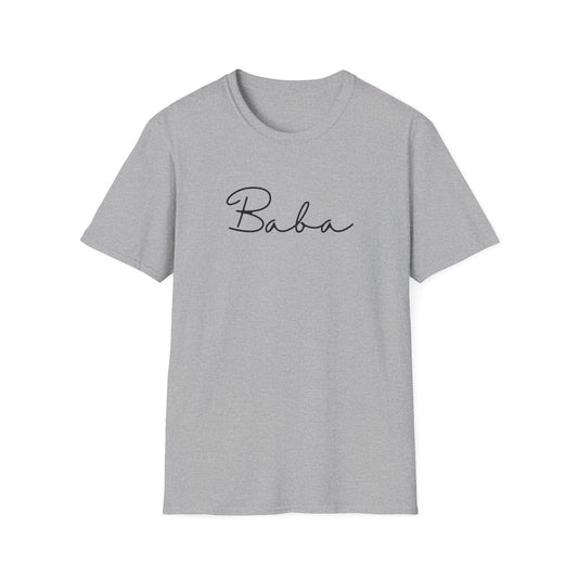 Baba Unisex Softstyle T-Shirt, Perfect Gift for Family Gatherings, Cute Baba Shirt, Celebrations, Cozy Casual Wear