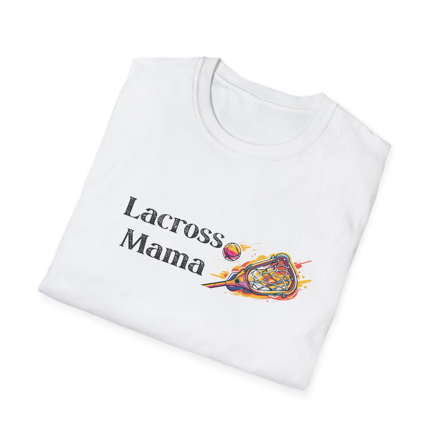 Lacrosse Mama T-Shirt, Gift for Lacrosse Moms, Softstyle Tee, Sports Apparel, Women's Casual Shirt, Mother's Day Gift