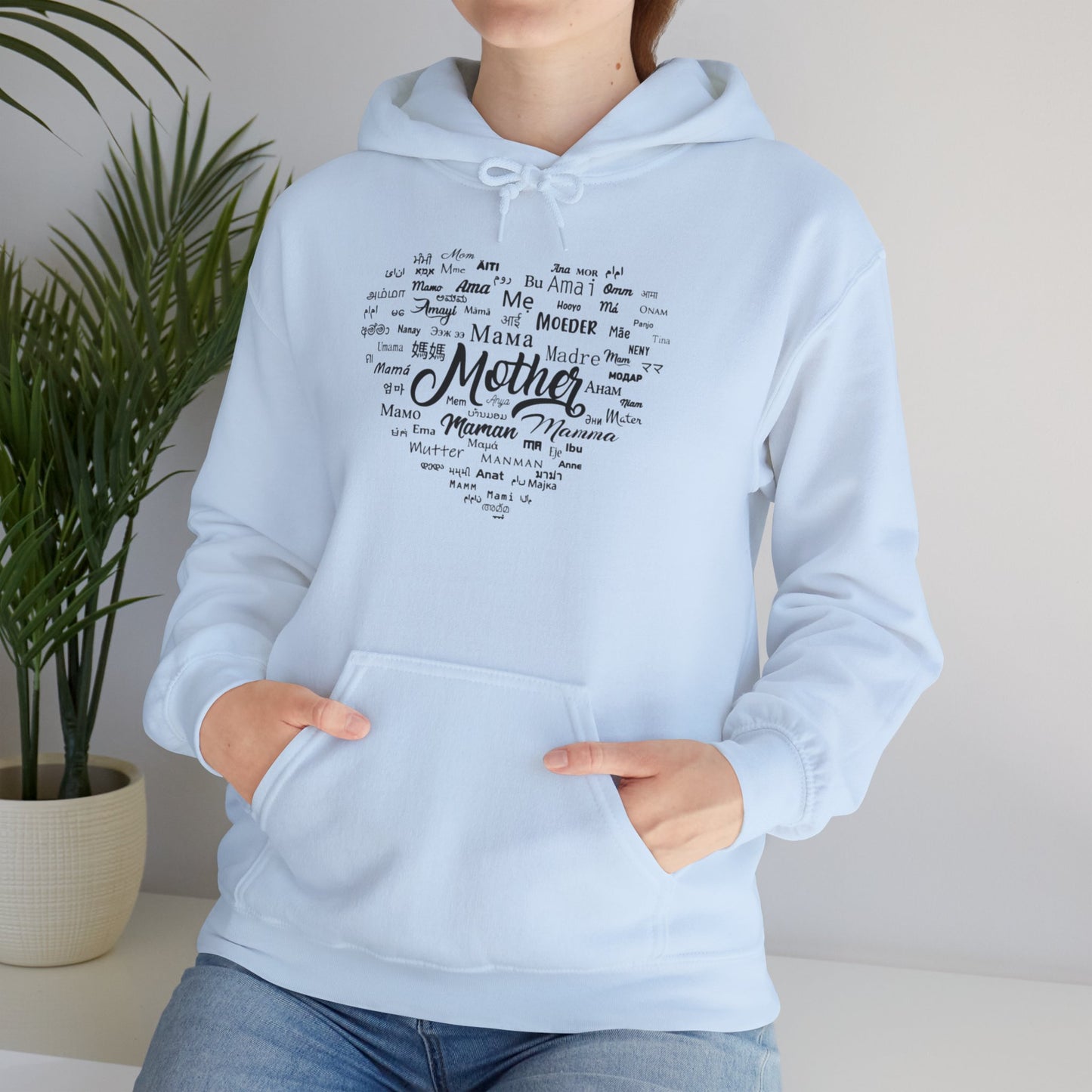 Mother's Day Heart Sweatshirt, Cozy Gift for Mom, Unisex Hoodie, Mother's Love Apparel, Family Celebration Wear, Heartfelt Gift Idea