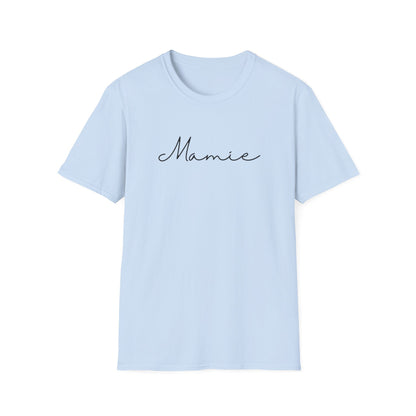 Mamie Unisex Softstyle T-Shirt, Mother's Day Gift, Custom Family T-Shirt, Casual Wear, Birthday Surprise, Comfortable Apparel