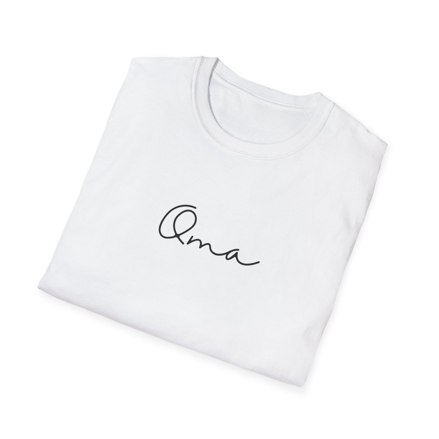 'Oma' Unisex Softstyle T-Shirt, Gift for Grandmother, Mother's Day Tee, Casual Wear, Family Reunion, Everyday Comfort