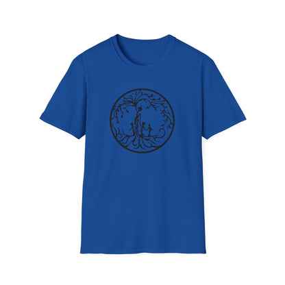 Tree of Life Three Children Unisex Softstyle T-Shirt, Eco-Friendly Gift, Casual Wear, Tree Design Tee, Unique Graphic Shirt