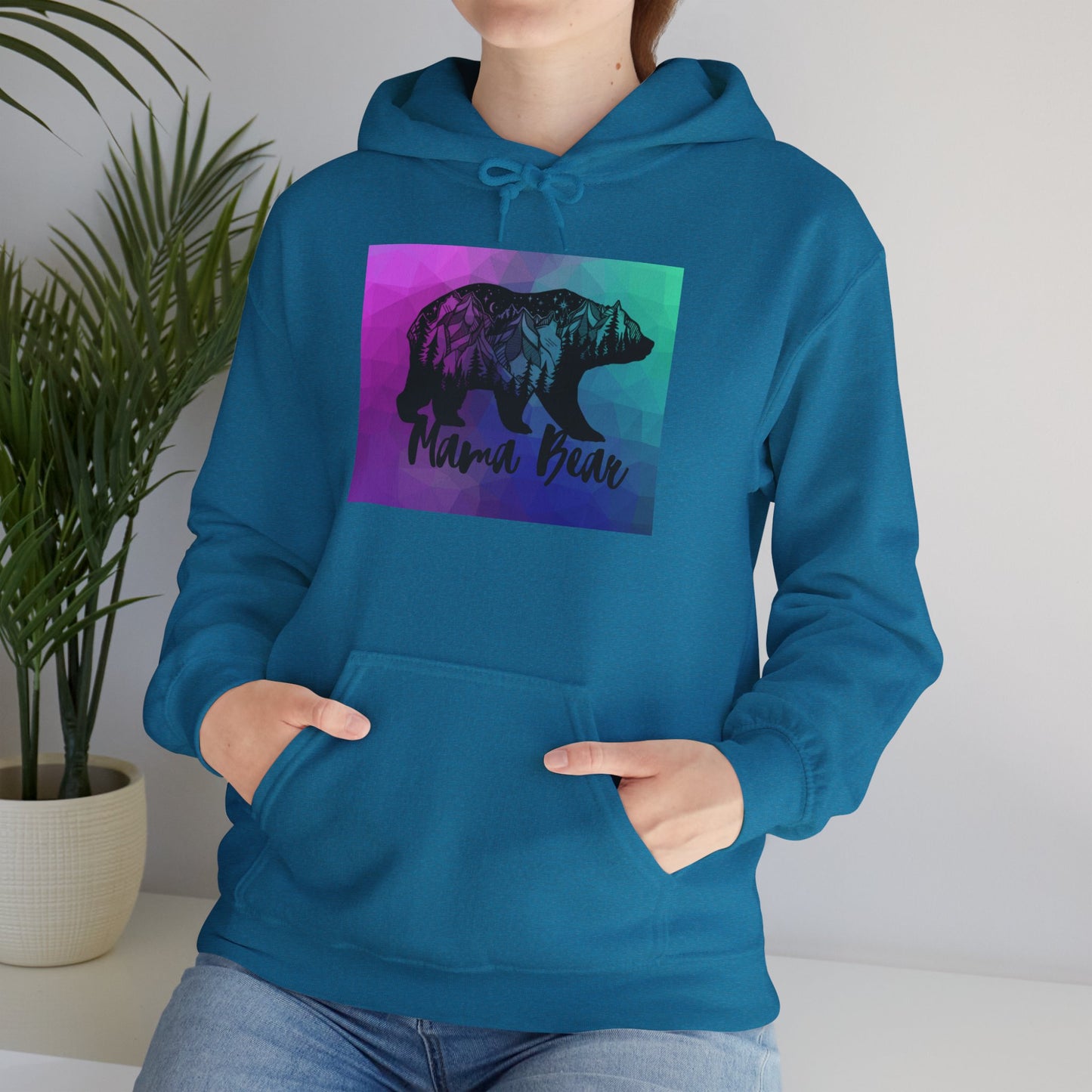 Nature-Inspired Bear Graphic Hoodie, Cozy Wildlife Sweatshirt, Unisex Hooded Top, Gift for Animal Lovers, Outdoor Apparel