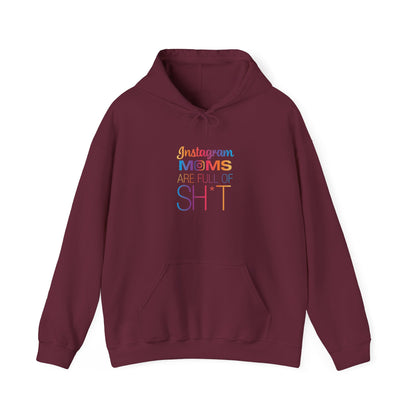 Instagram Moms Hooded Sweatshirt, Funny Mom Gift, Unisex Hoodie, Casual Wear, Gift for Her, Mother's Day Gift, Everyday Comfort