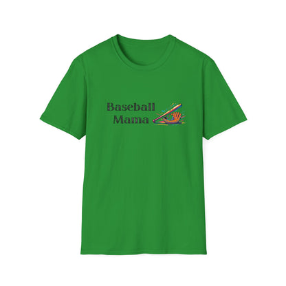 Baseball Mama Unisex Softstyle T-Shirt, Perfect for Game Day, Sports Fan Gift, Mother's Day, Casual Wear, Baseball Enthusiasts