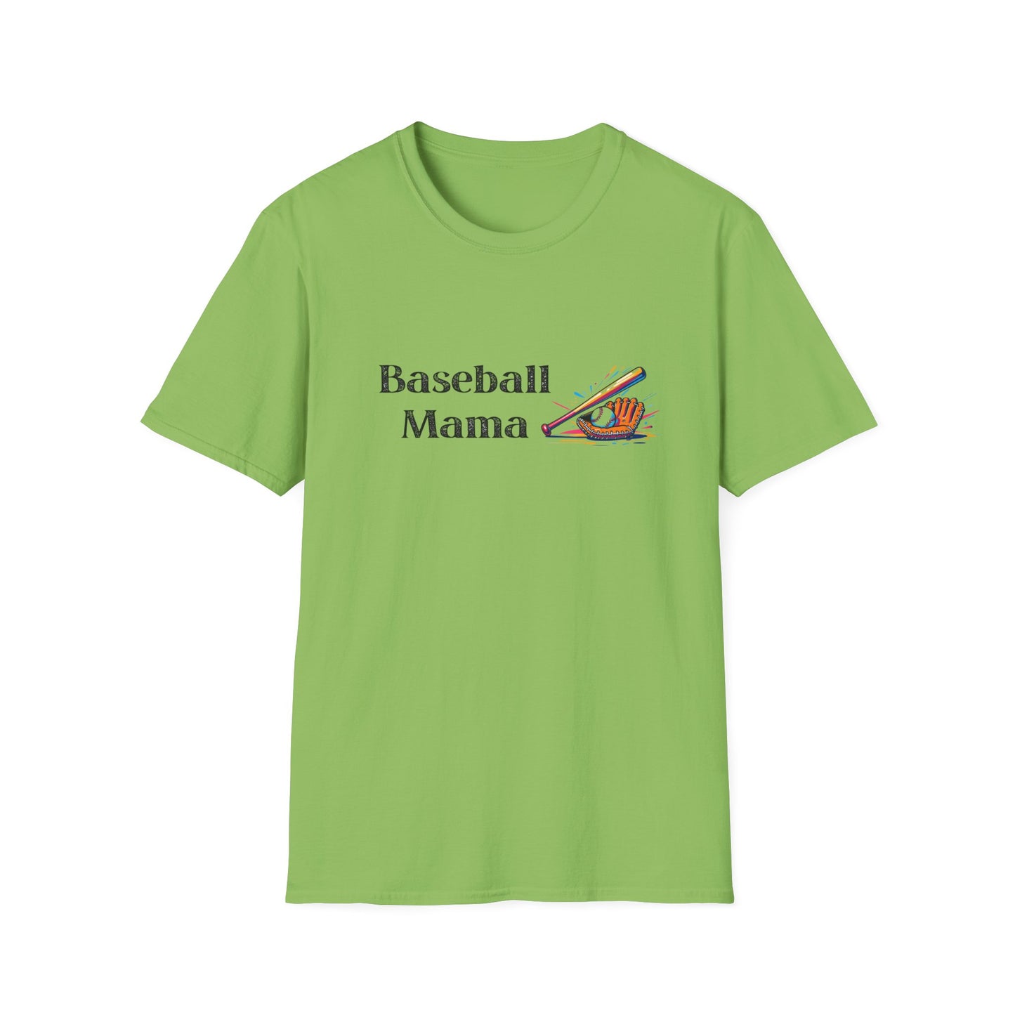 Baseball Mama Unisex Softstyle T-Shirt, Perfect for Game Day, Sports Fan Gift, Mother's Day, Casual Wear, Baseball Enthusiasts