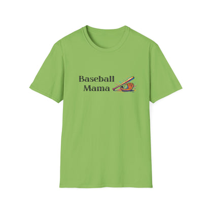 Baseball Mama Unisex Softstyle T-Shirt, Perfect for Game Day, Sports Fan Gift, Mother's Day, Casual Wear, Baseball Enthusiasts