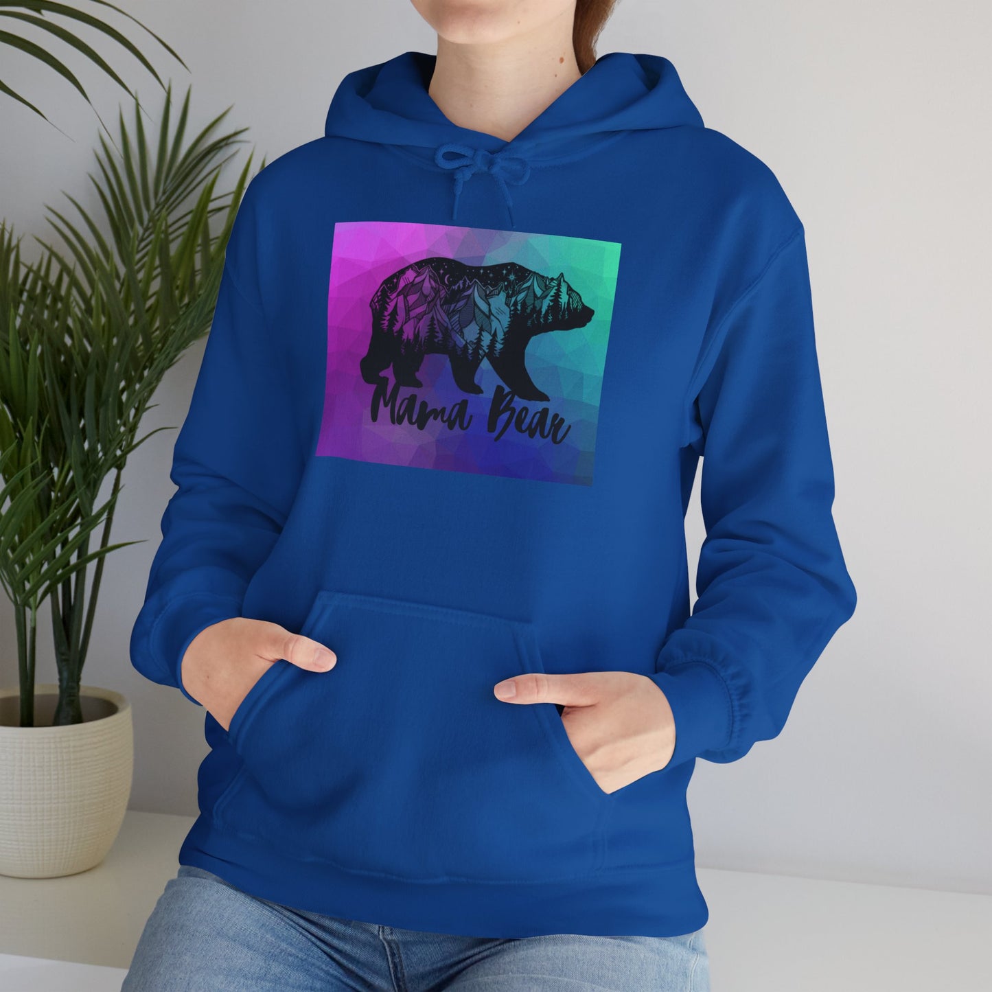 Nature-Inspired Bear Graphic Hoodie, Cozy Wildlife Sweatshirt, Unisex Hooded Top, Gift for Animal Lovers, Outdoor Apparel