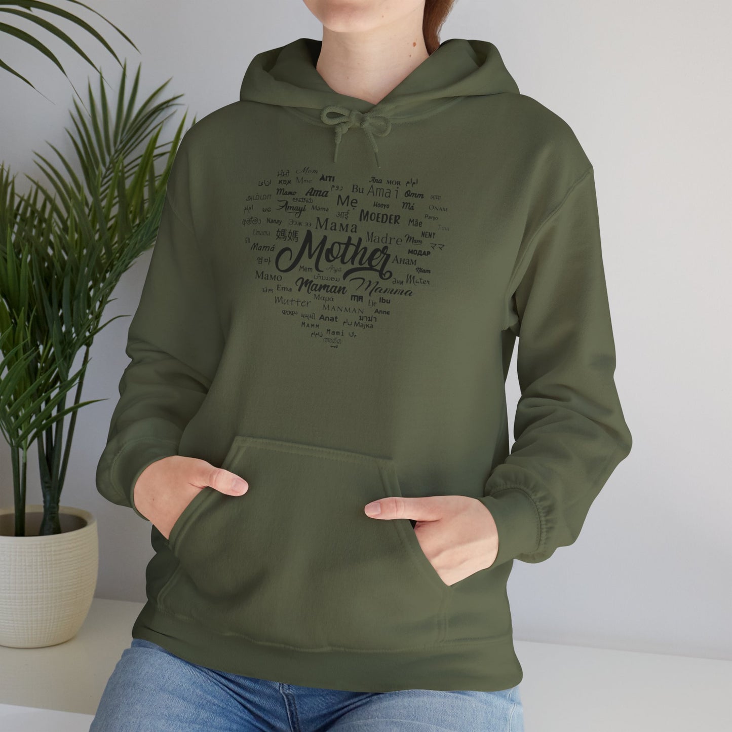 Mother's Day Heart Sweatshirt, Cozy Gift for Mom, Unisex Hoodie, Mother's Love Apparel, Family Celebration Wear, Heartfelt Gift Idea