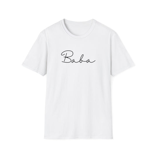 Baba Unisex Softstyle T-Shirt, Perfect Gift for Family Gatherings, Cute Baba Shirt, Celebrations, Cozy Casual Wear