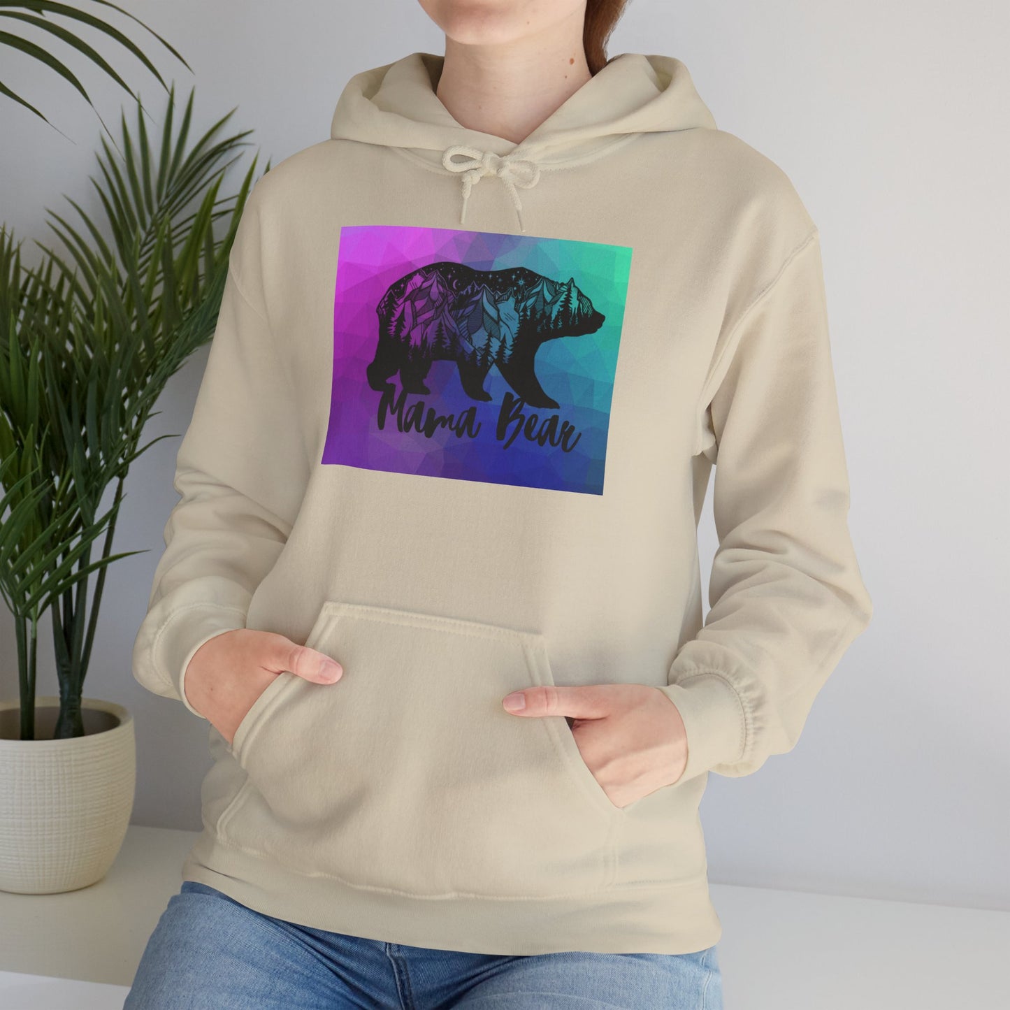 Nature-Inspired Bear Graphic Hoodie, Cozy Wildlife Sweatshirt, Unisex Hooded Top, Gift for Animal Lovers, Outdoor Apparel
