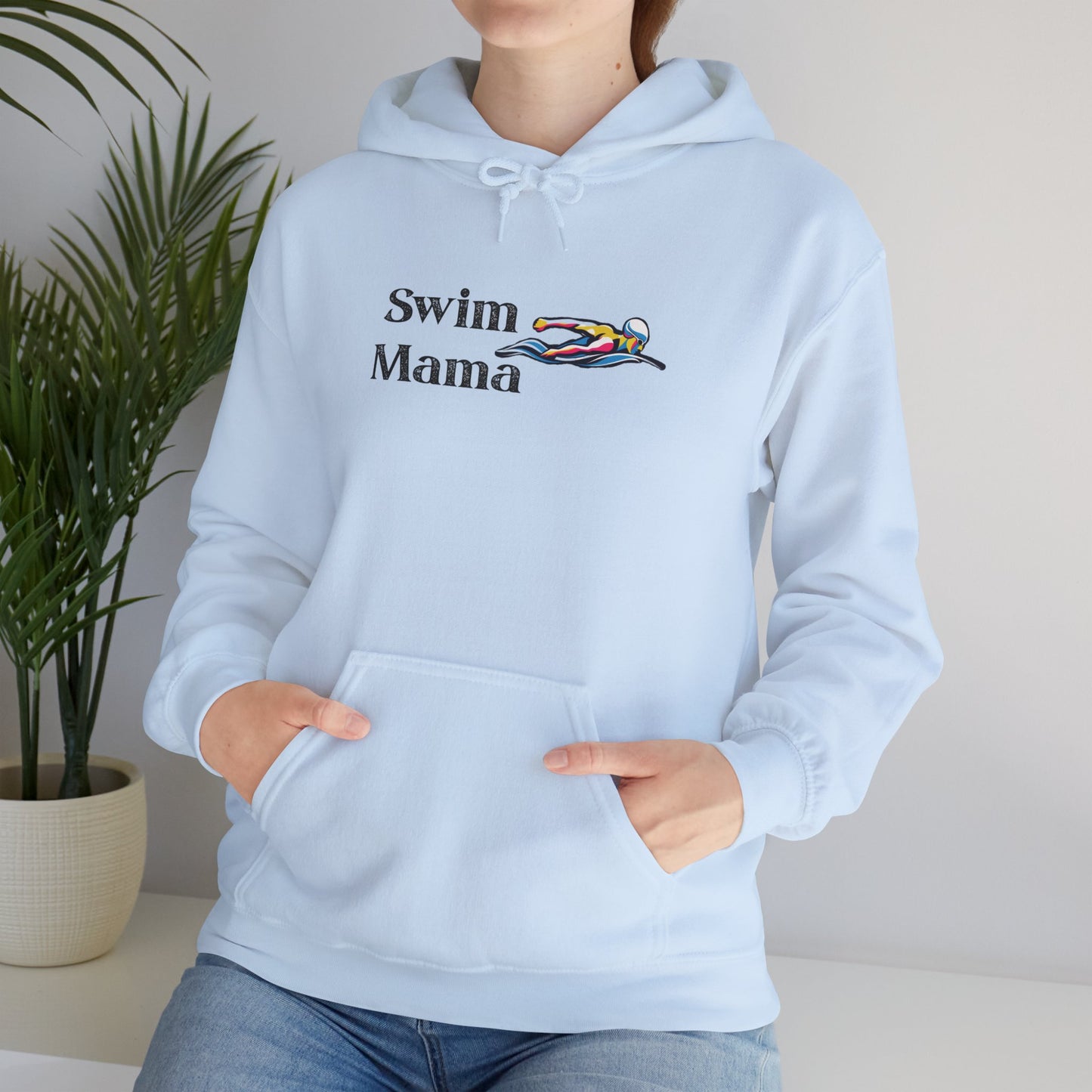 Swim Mama Hoodie - Cozy Swimwear Lover's Sweatshirt, Perfect Gift for Moms, Beach Days, Summer Holidays, Swim Class