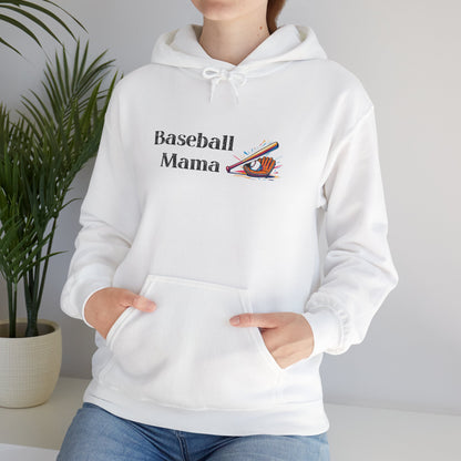 Baseball Mama Hooded Sweatshirt | Sports Apparel, Gift for Moms, Cozy Hoodie, Casual Wear, Parenting Merchandise