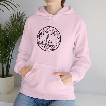 Tree of Life Four Children Hoodie, Cozy Sweatshirt for Animal Lovers, Gift for Birthdays, Holidays, Nature Lovers Apparel
