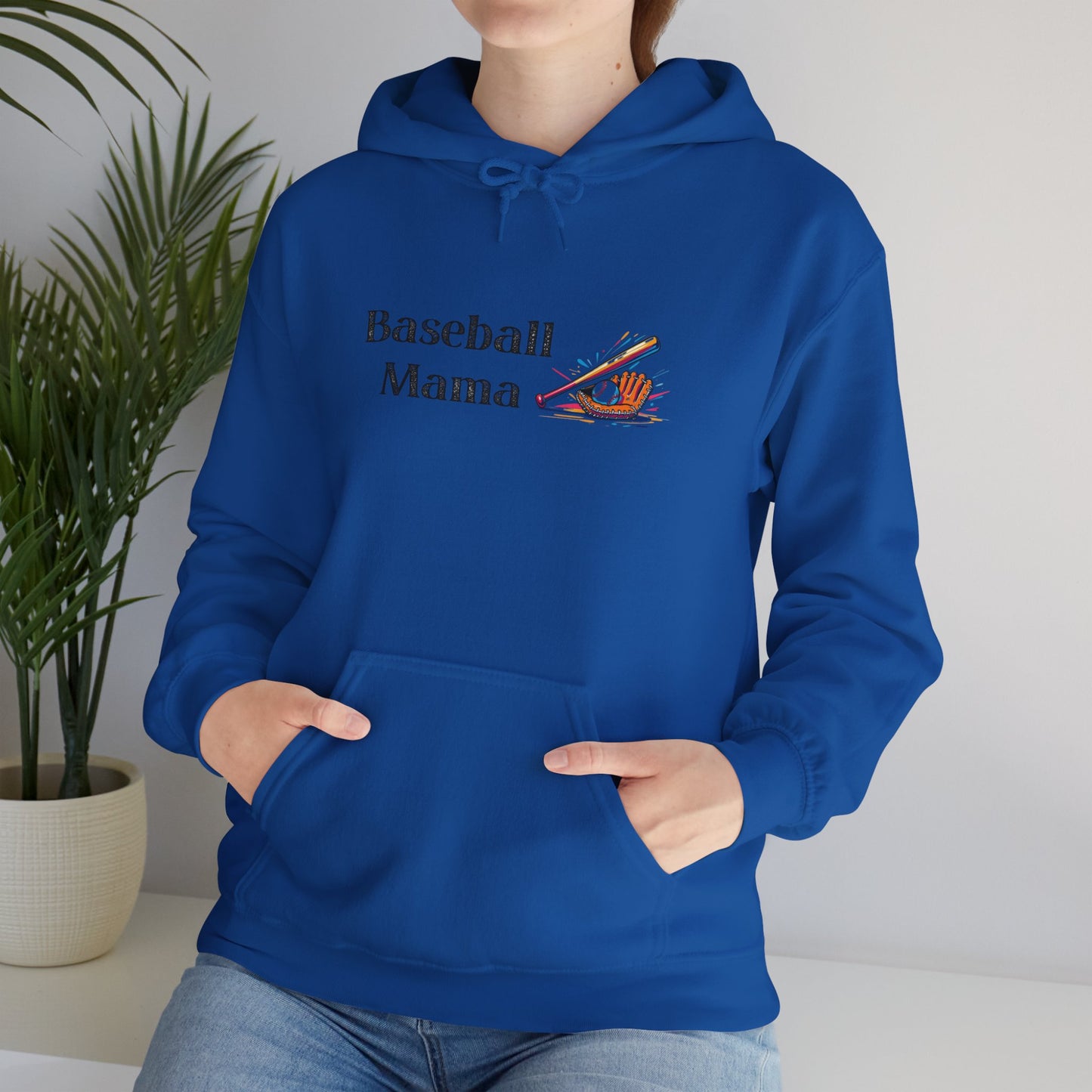 Baseball Mama Hooded Sweatshirt | Sports Apparel, Gift for Moms, Cozy Hoodie, Casual Wear, Parenting Merchandise