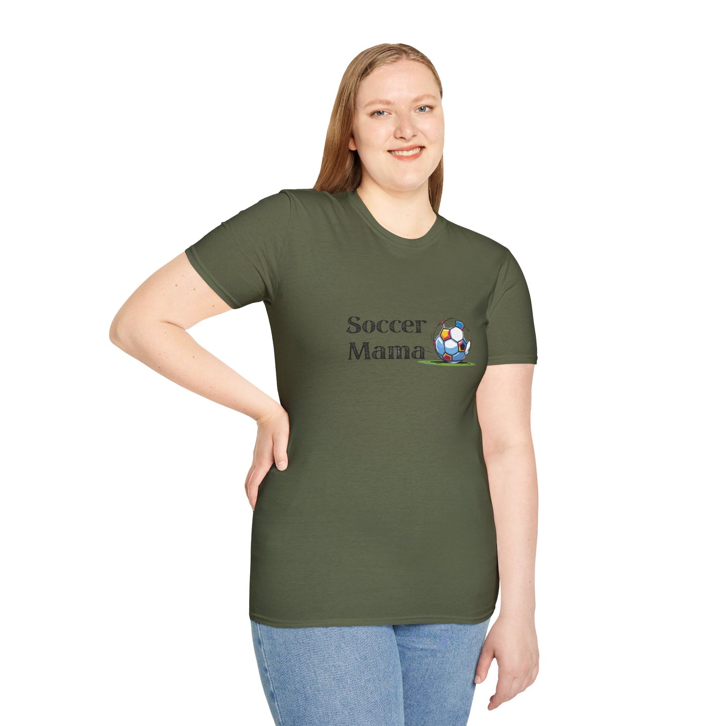 Soccer Mama T-Shirt | Unisex Softstyle Tee for Sports Moms, Gift for Soccer Lovers, Casual Wear, Team Spirit, Birthday Present