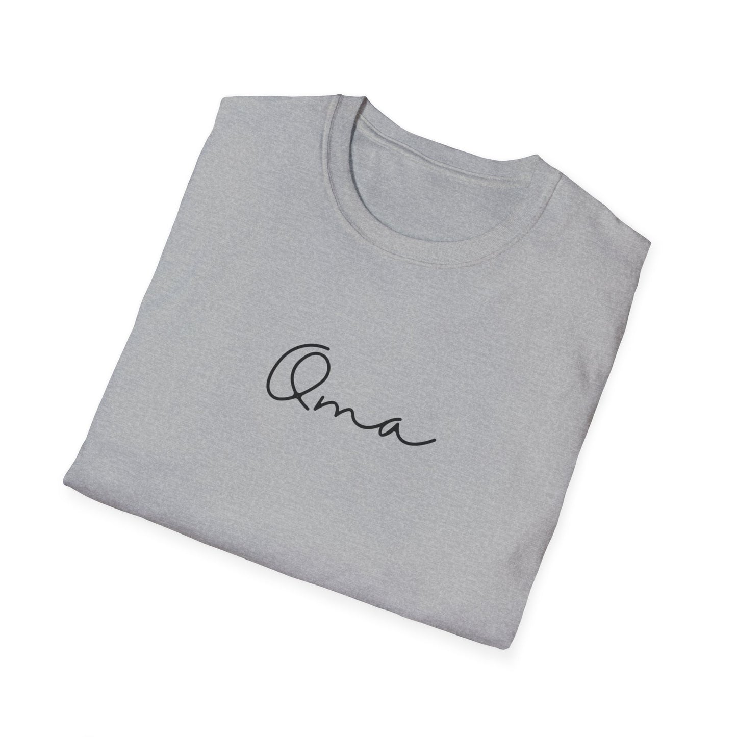 'Oma' Unisex Softstyle T-Shirt, Gift for Grandmother, Mother's Day Tee, Casual Wear, Family Reunion, Everyday Comfort