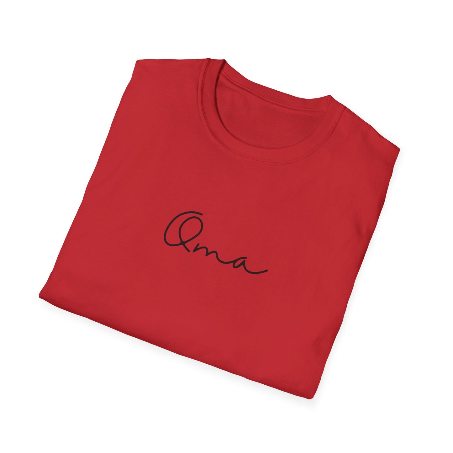 'Oma' Unisex Softstyle T-Shirt, Gift for Grandmother, Mother's Day Tee, Casual Wear, Family Reunion, Everyday Comfort