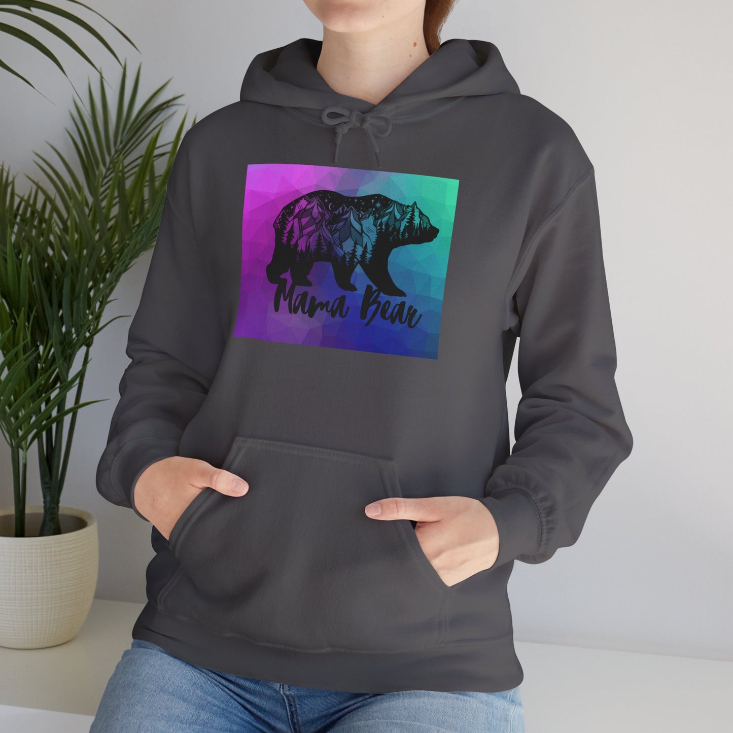 Nature-Inspired Bear Graphic Hoodie, Cozy Wildlife Sweatshirt, Unisex Hooded Top, Gift for Animal Lovers, Outdoor Apparel