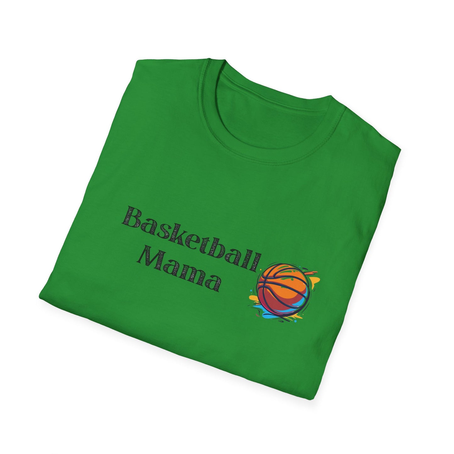 Basketball Mama Unisex Softstyle T-Shirt | Perfect Gift for Sports Moms | Birthday, Mother's Day, Sports Events, Game Day!