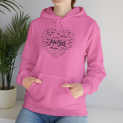 Mother's Day Heart Sweatshirt, Cozy Gift for Mom, Unisex Hoodie, Mother's Love Apparel, Family Celebration Wear, Heartfelt Gift Idea