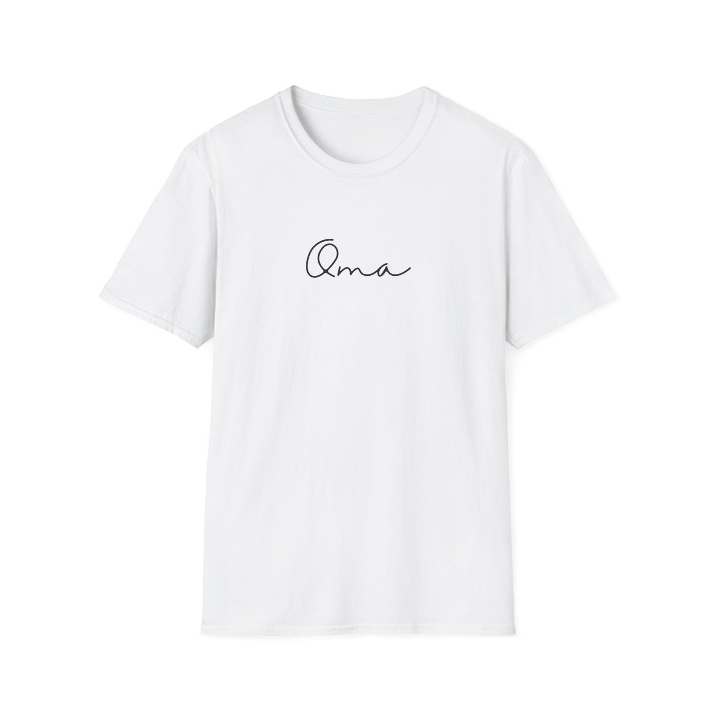 'Oma' Unisex Softstyle T-Shirt, Gift for Grandmother, Mother's Day Tee, Casual Wear, Family Reunion, Everyday Comfort