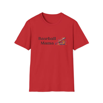 Baseball Mama Unisex Softstyle T-Shirt, Perfect for Game Day, Sports Fan Gift, Mother's Day, Casual Wear, Baseball Enthusiasts