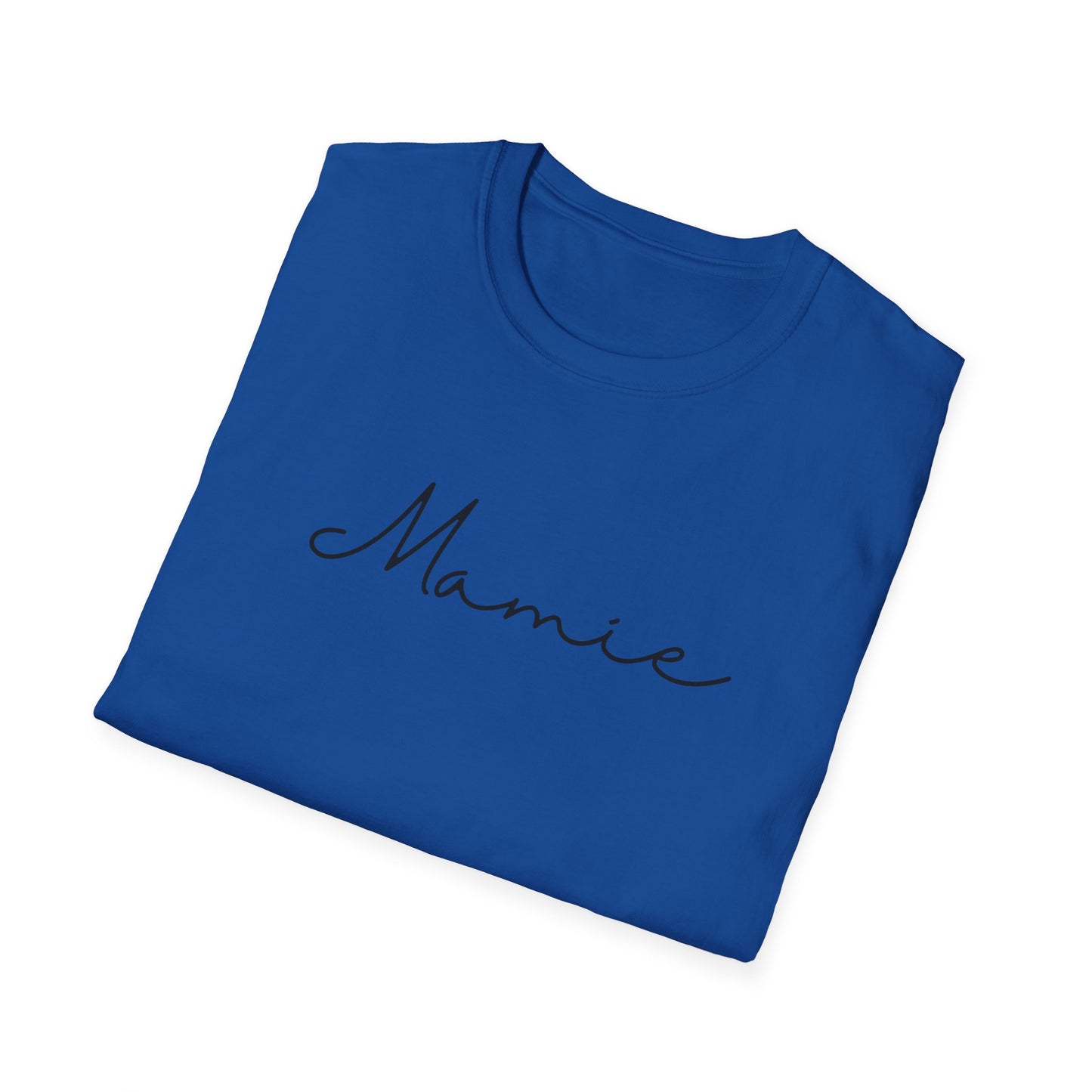 Mamie Unisex Softstyle T-Shirt, Mother's Day Gift, Custom Family T-Shirt, Casual Wear, Birthday Surprise, Comfortable Apparel